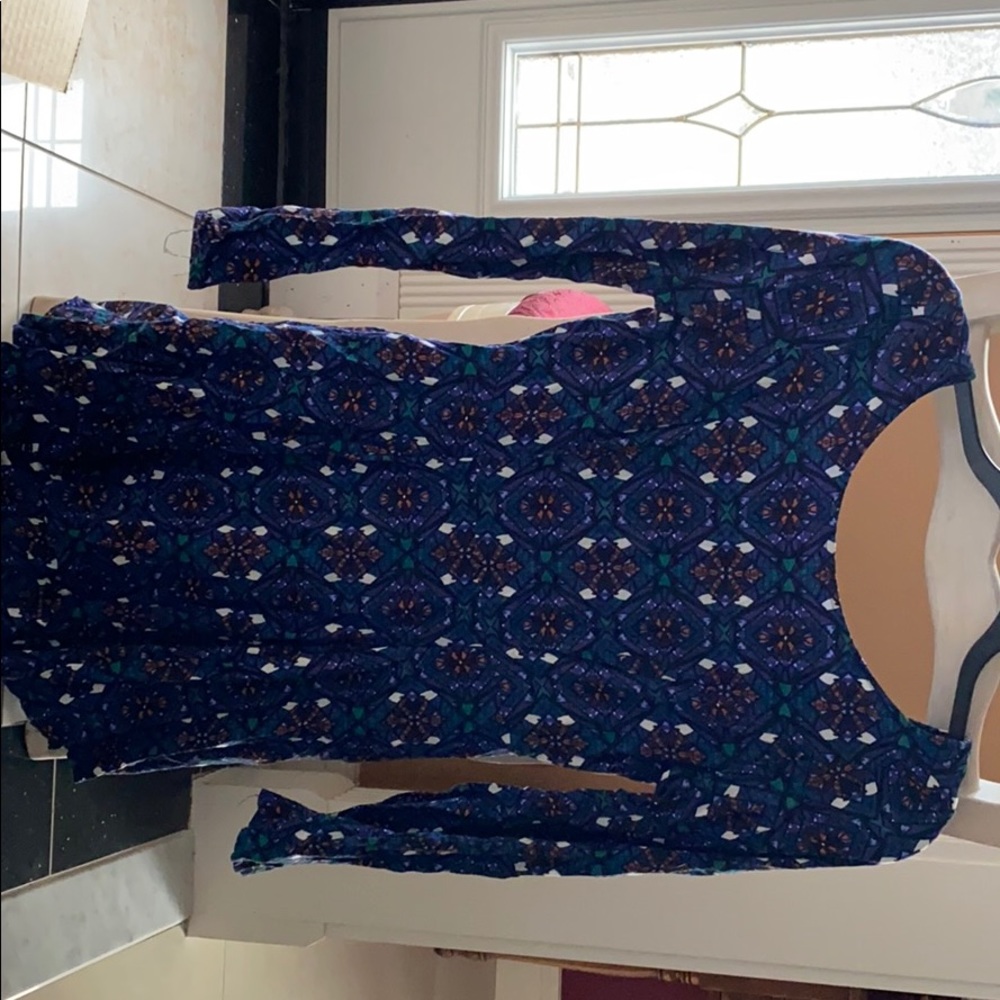 Aztec Long Sleeve Dress